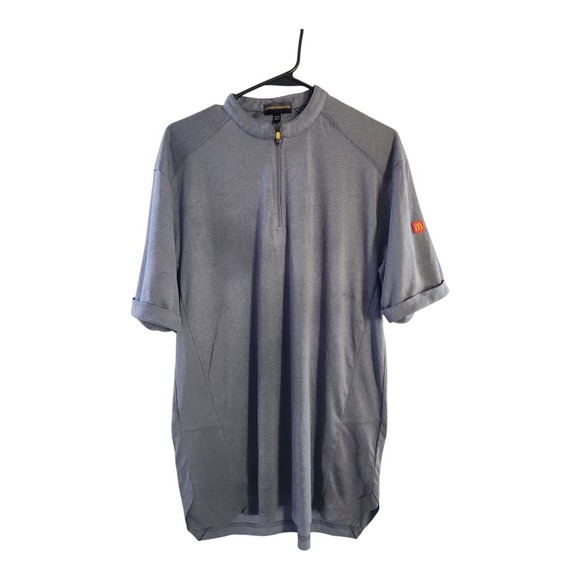 Apparel Collection Men's Gray Henley Zip Shirt | McDonald's Logo | Employee Unif - Picture 1 of 11
